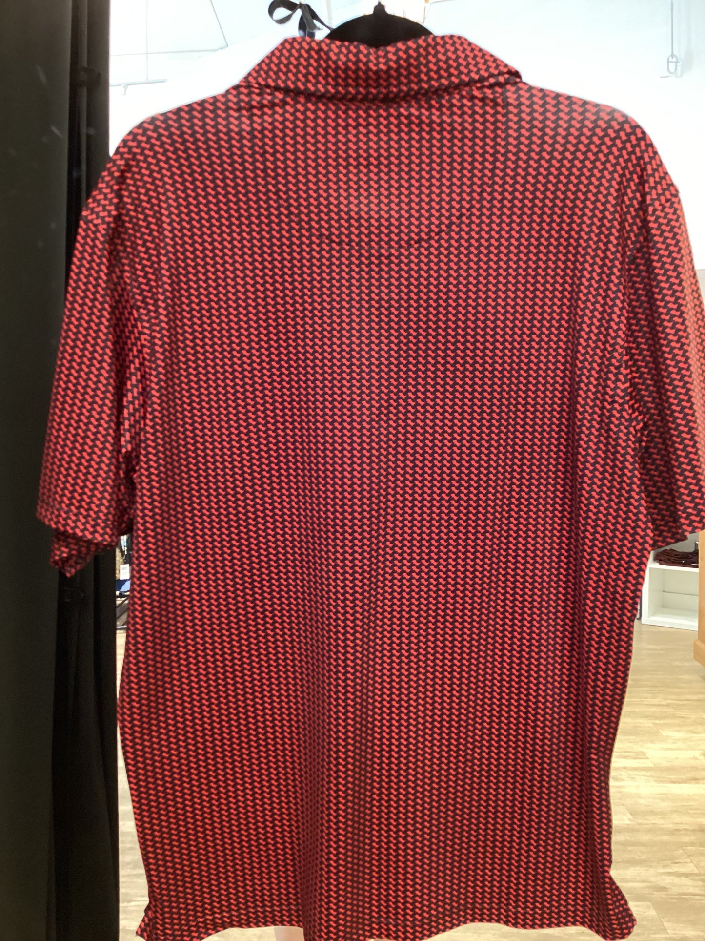 Men’s Beau Polo- Red Dinosaurs