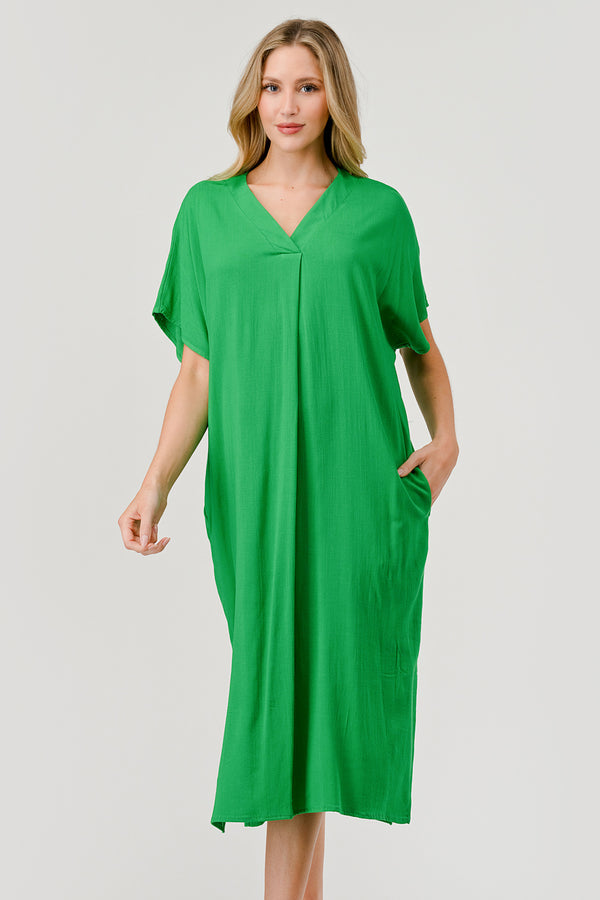 Aria Midi Dress- Kelly Green