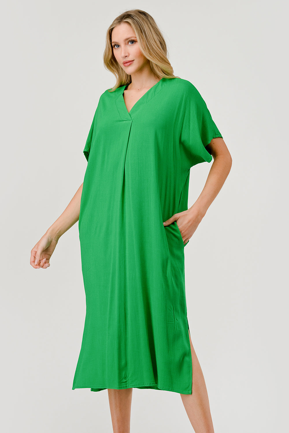 Aria Midi Dress- Kelly Green