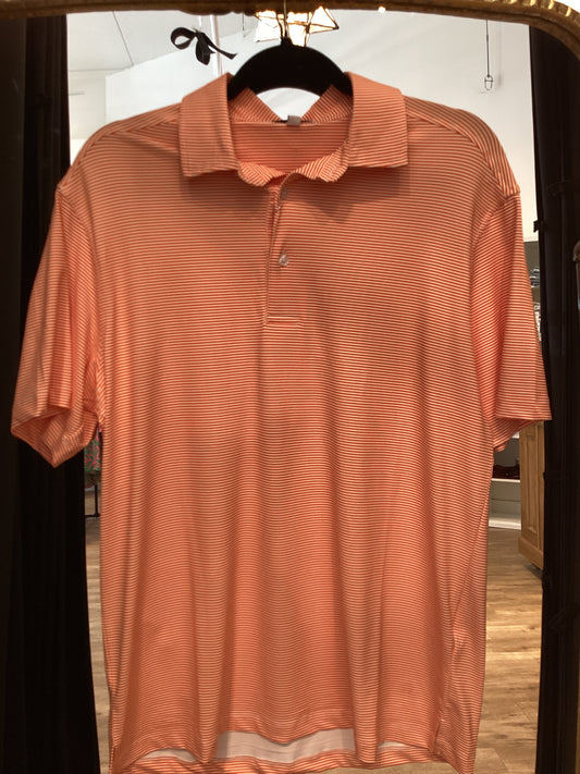 Tucker Polo- Orange Stripes