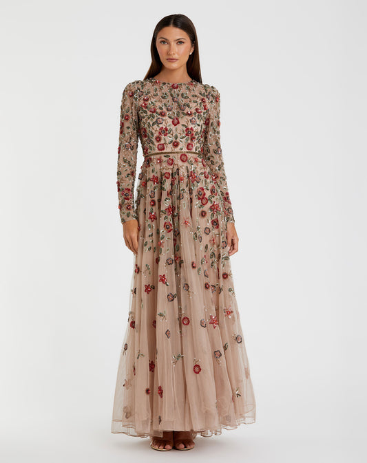 Theodora Dusty Rose Floral Dress