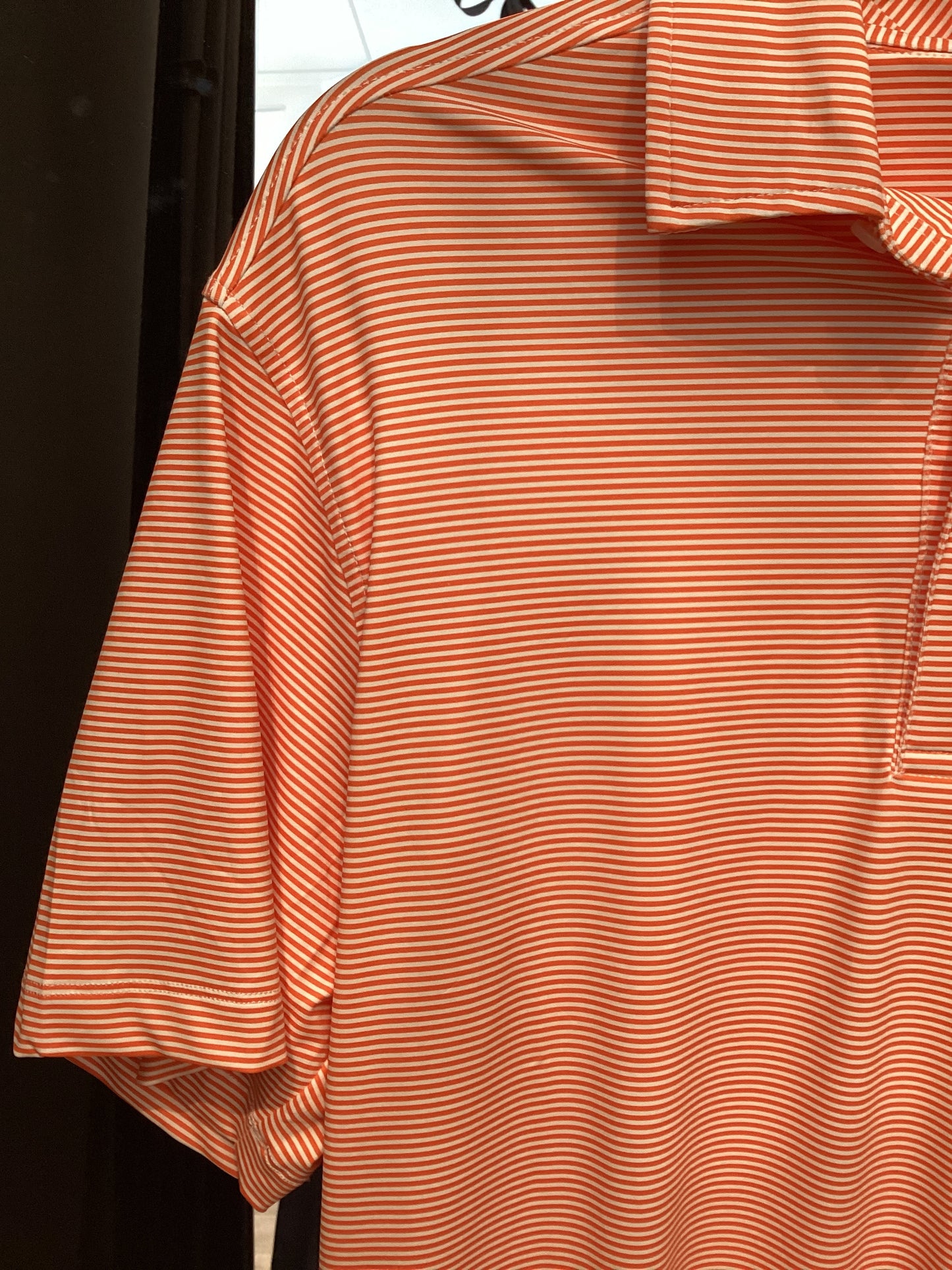 Tucker Polo- Orange Stripes