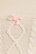 Jamie Knit Sweater - Cream w/ Pink Bows