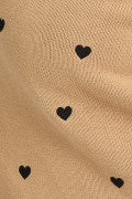 Mary-Helen’s Heart Sweater - Taupe/Black