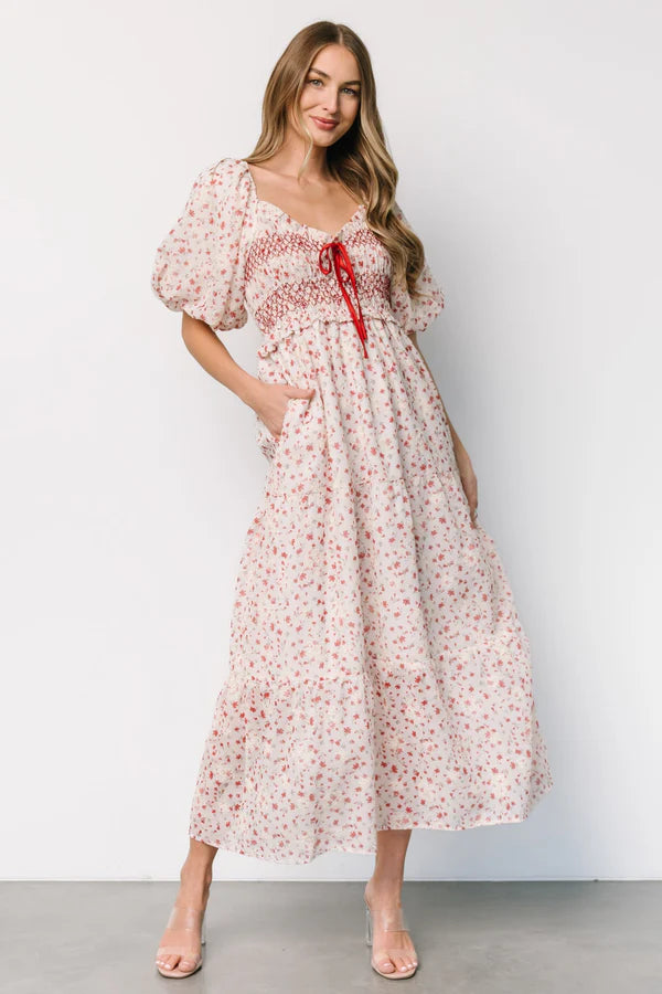 Molly Floral Maxi Dress - Cream