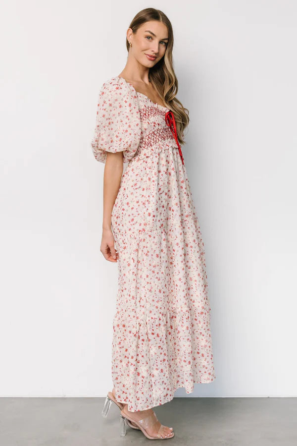 Molly Floral Maxi Dress - Cream