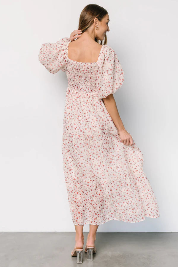 Molly Floral Maxi Dress - Cream