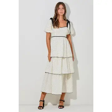 Kat Polkadot Midi Dress