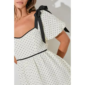 Kat Polkadot Midi Dress