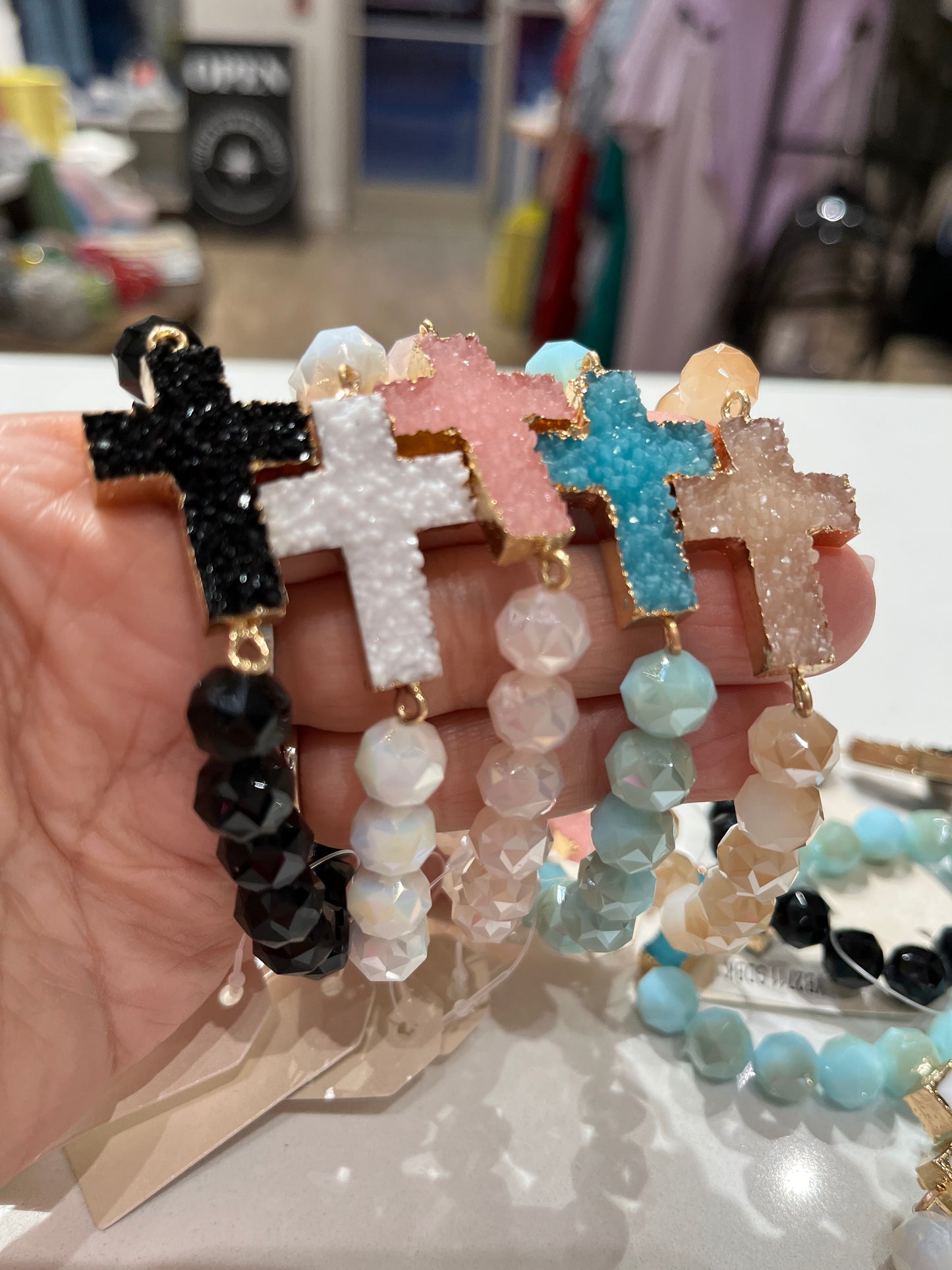 Cross Beaded Bracelet