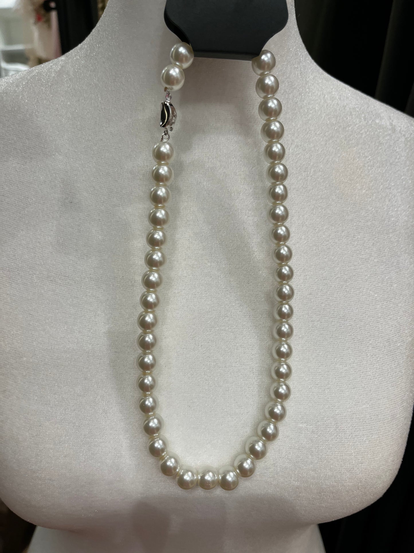 Pearl Necklace Set 10mm-Cream