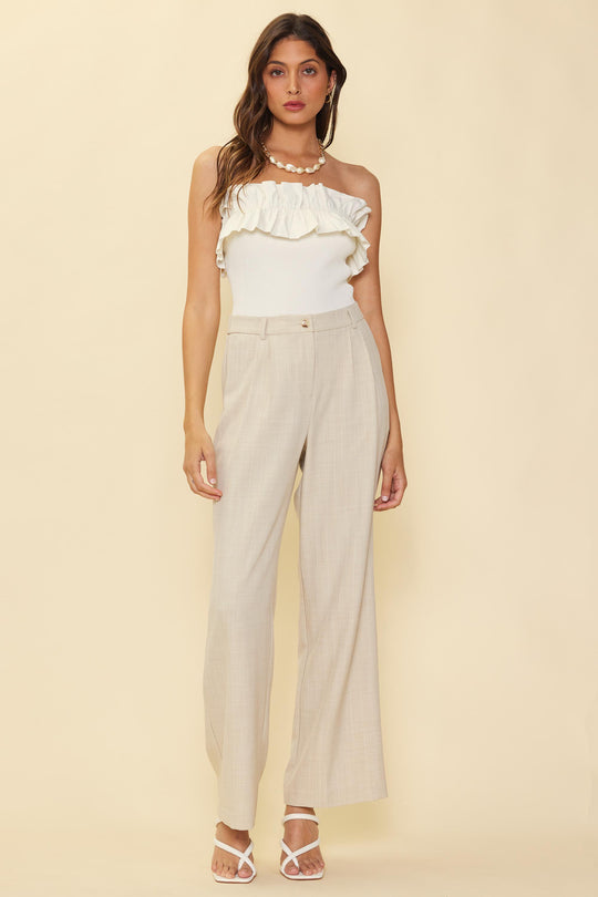 Melange Flared Trousers