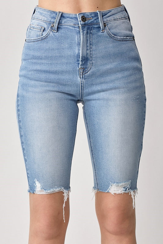 High rise Bermuda shorts