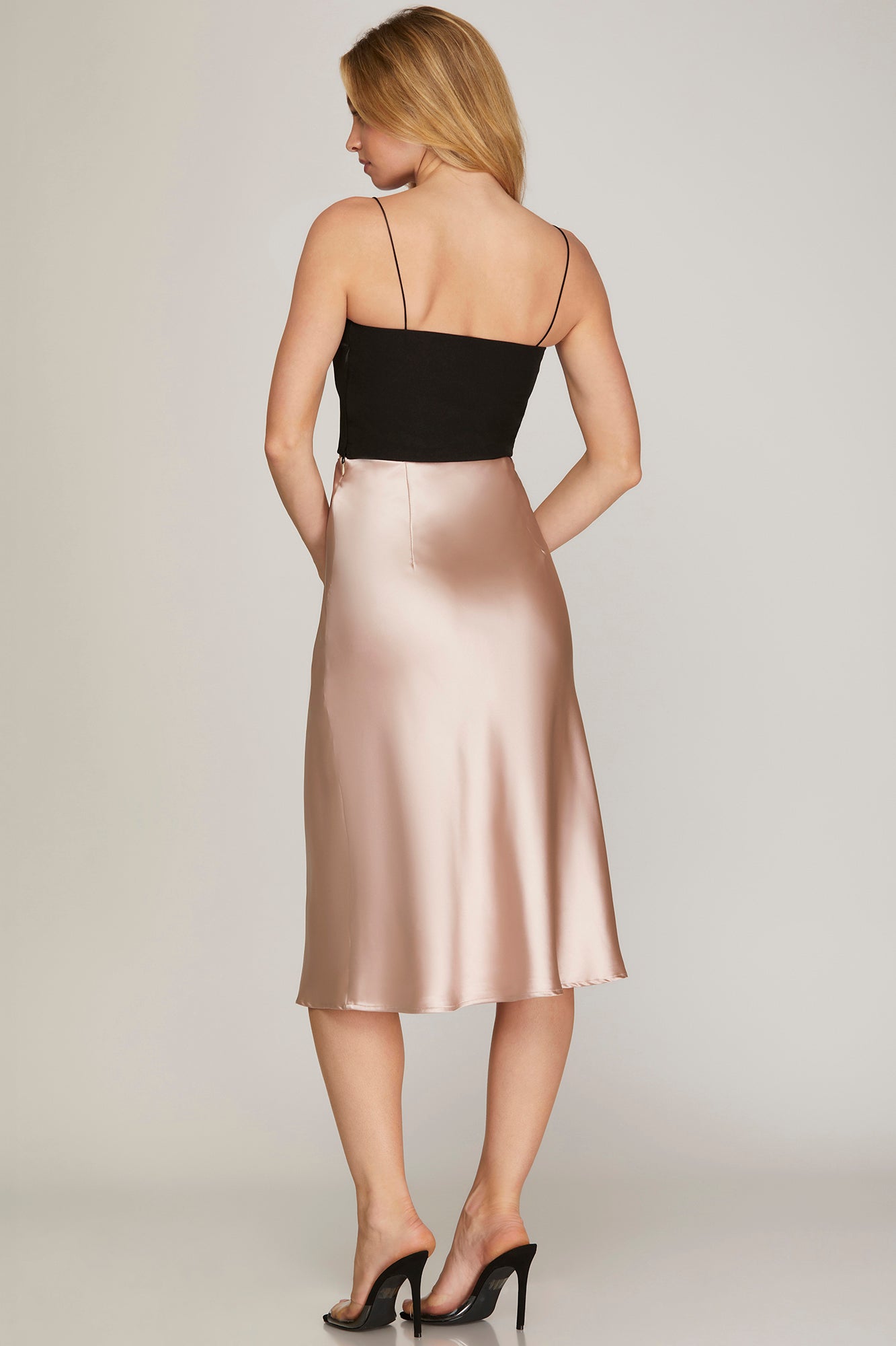 Georgina Midi Skirt- Champagne