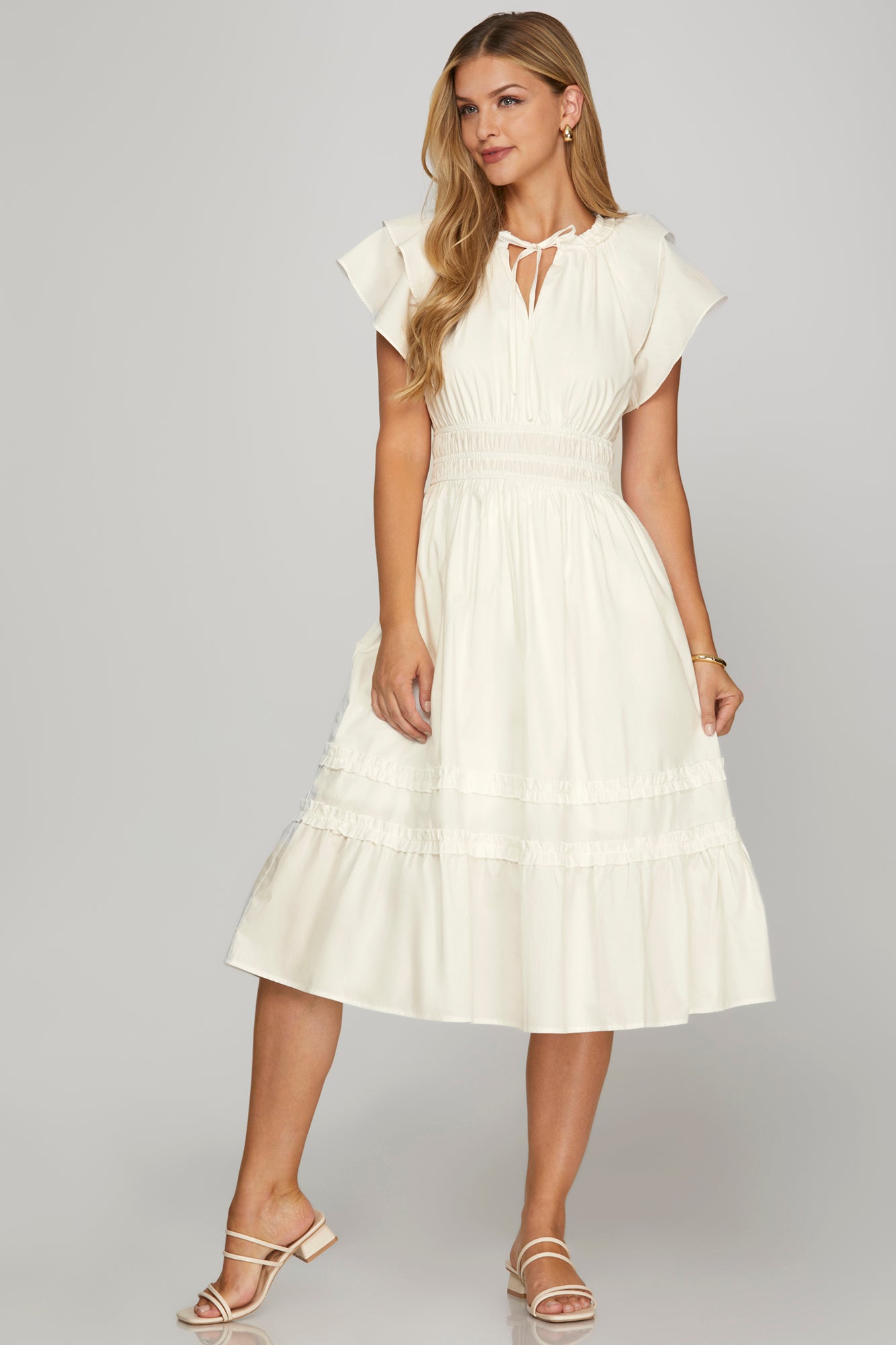 Lola Midi Dress- White