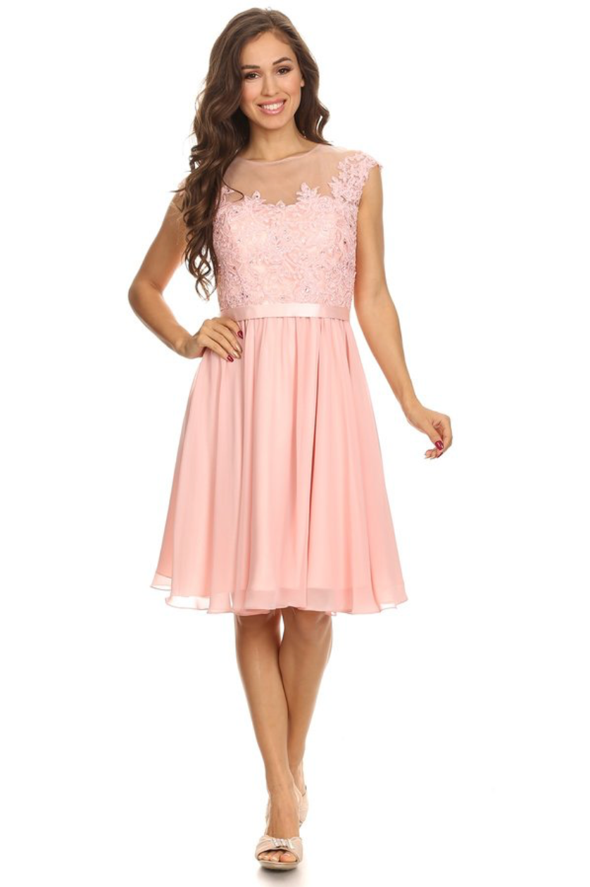 Avery Formal Dress- Pink