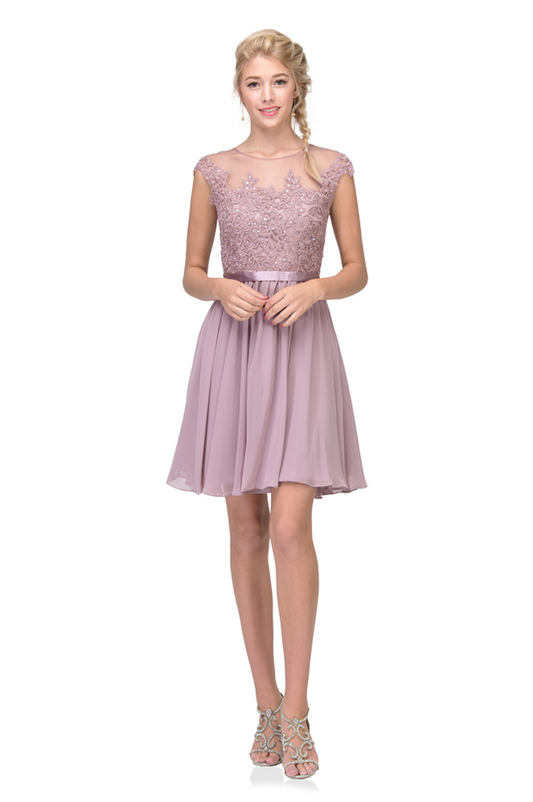 Avery Formal Dress- Mocha