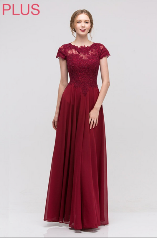 Adaline Formal Dress- Burgundy