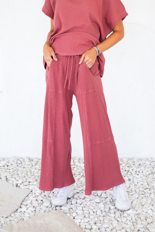 Bella Loungewear Set- Marsala